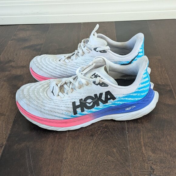 HOKA ONE ONE Mach 5 Men’s Running Shoes, Size 10.5D, White - Picture 3 of 10